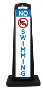 Portable No Swimming Sign