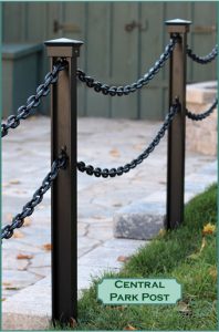 Black Powder Coated Central Park Post