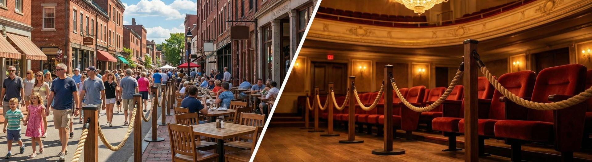 Crowd Control Stanchions for Historic Districts and Municipal Events