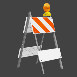 Type 1 Metal Leg Road Construction Barricade